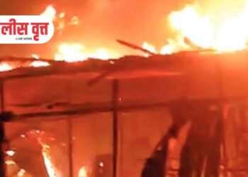 खळ्याला आग : शेतीच्या साहित्यासह ३ गुरे ठार !