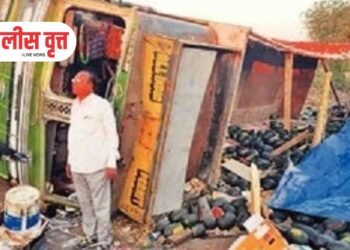 ट्रक पलटला एक ठार तर सहा गंभीर जखमी !