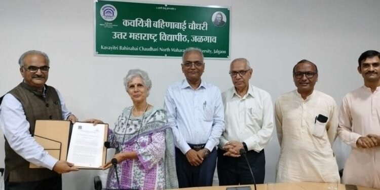 गांधी रिसर्च फाऊंडेशन व कवयित्री बहिणाबाई चौधरी उत्तर महाराष्ट्र विद्यापीठ यांच्यात सामंजस्य करार नविन शैक्षणिक धोरणानुसार विद्यापीठाचे विद्यार्थीही अभ्यासणार महात्मा गांधीजींचे तत्वज्ञान