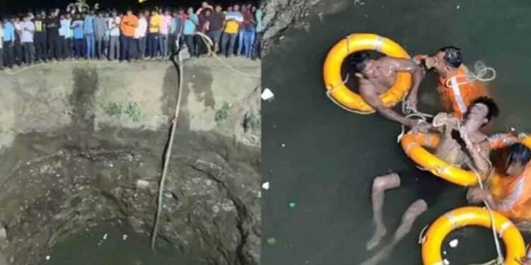 अमळनेर! पोहण्यासाठी विहिरीत उडी मारली, अन् वर आलाच नाही ७० फूट खोल विहिरीतून काढला तरूणाचा मृतदेह