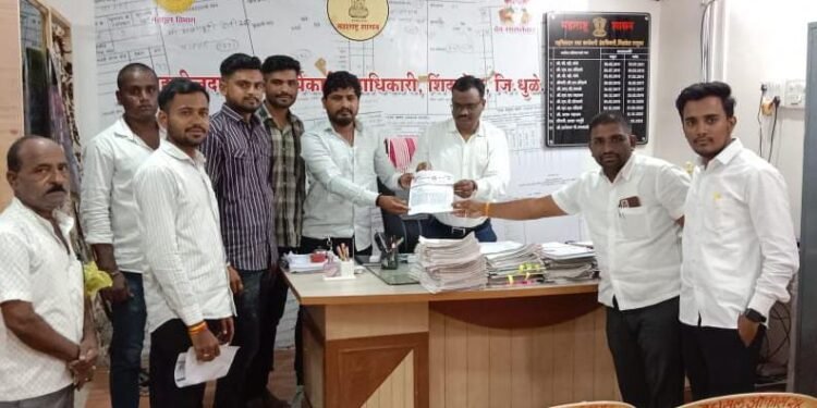 शिंदखेडा तालुका दुष्काळी जाहिर करा संभाजी सेनेची मागणी