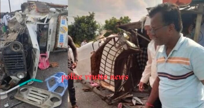 पारोळ्याजवळ भीषण अपघात! अंत्ययात्रेला जाताना कंटेनरच्या धडकेत ३ ठार, २१ गंभीर