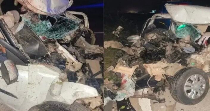 ट्रॅक्टर-कारचा भीषण अपघात; ४ जनांचा जागीच मृत्यू