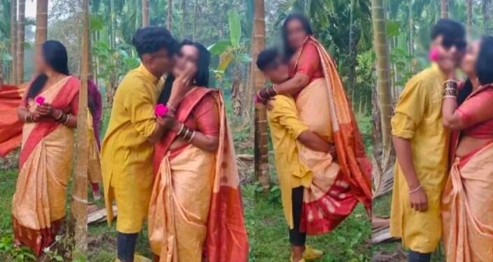 सहलीदरम्यान विद्यार्थी व मुख्याध्यापिकेचा रोमान्स, किस करतानाचा फोटो व्हायरल…. पालकांमध्ये  संताप