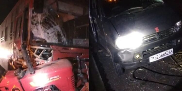 ट्रॅक्टर-एसटी बसचा भीषण अपघात; ६ जणांचा जागीच मृत्यू, अनेक जखमी