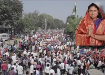 धनत्रयोदशीच्या मुहूर्तावर शक्ती प्रदर्शन जयश्रीताईंचा उमेदवारी अर्ज दाखल करण्यासाठी लोटला जनसागर