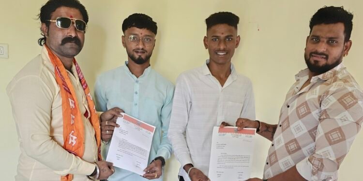 मनसे शहरउपाध्यक्ष गजानन गोसावी व आदित्य दोरकर यांची नियुक्ती