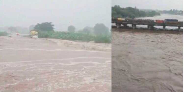 जळगाव जिल्हा हादरला; ढगफुटी सदृश्य पावसाने हाहाकार, पुराच्या पाण्यात गावांचा वेढा,शेकडो जनावरे वाहून